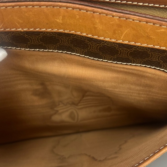 Celine Brown Macadam Leather Clutch/ Wristlet - Picture 9 of 9